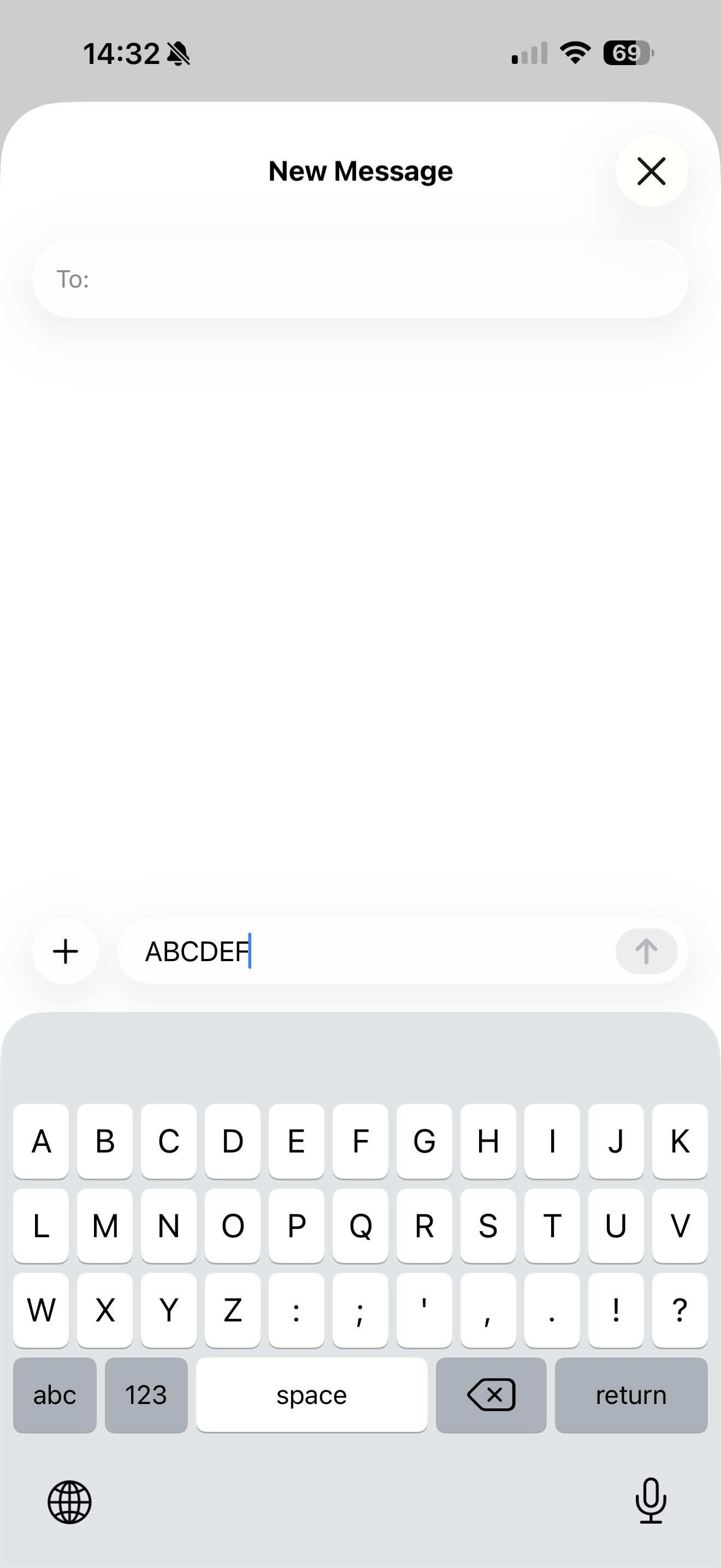 ABCDEF Keyboard app screenshot showing the main dashboard
